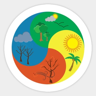 The Wheel of Seasons Sticker